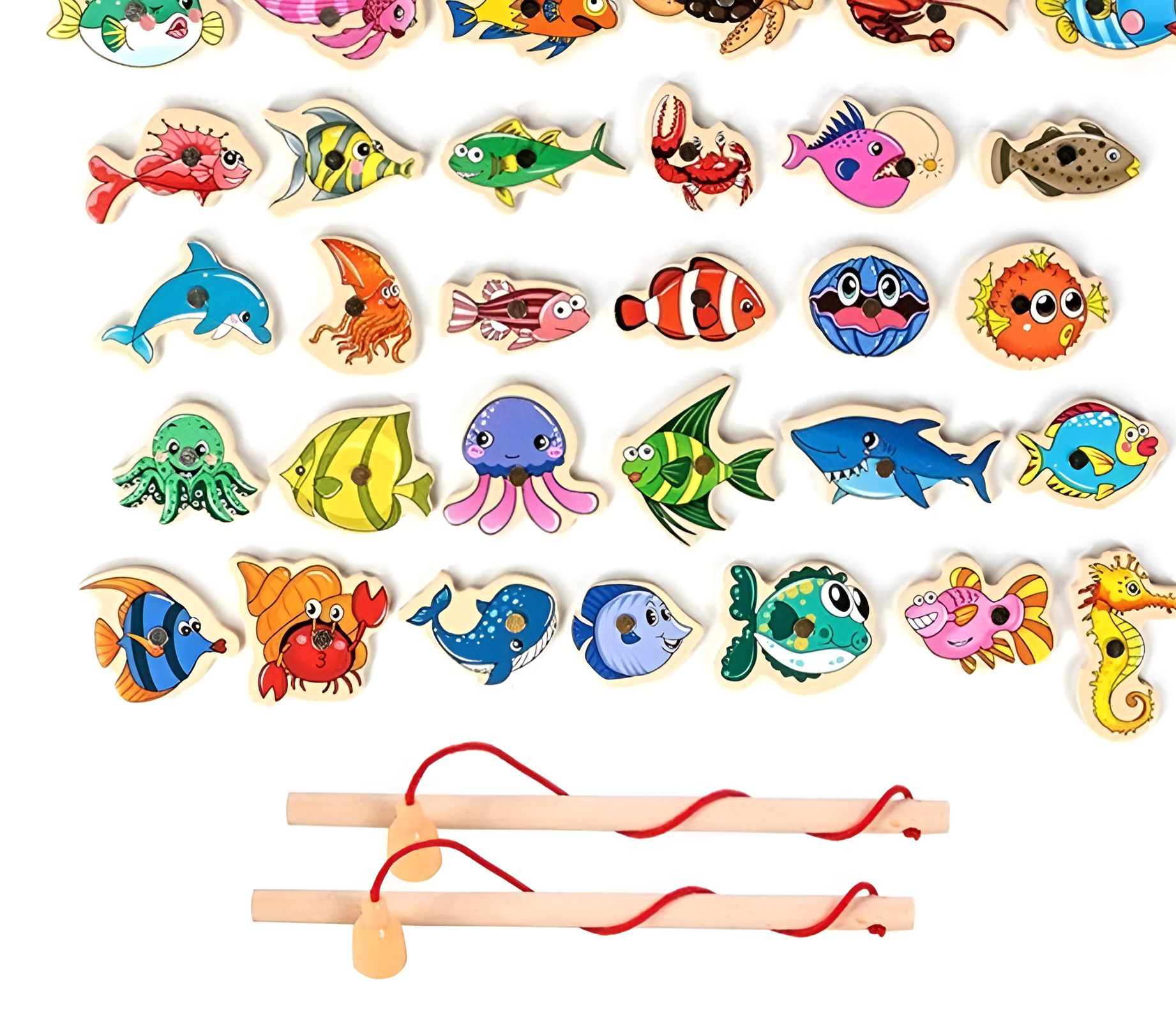 Magnetic Montessori Fishing Game